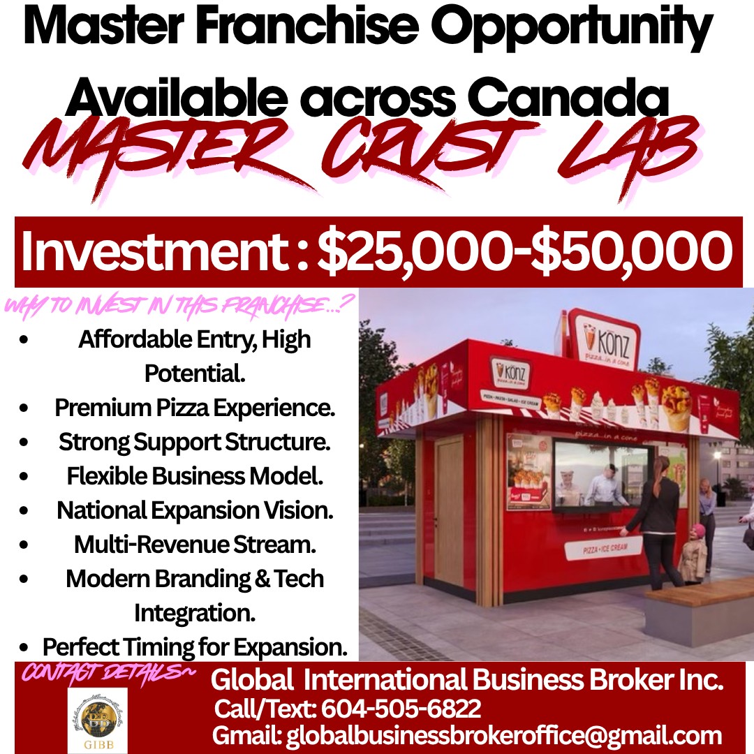 Master Crust lab Franchise Opportunity For sale